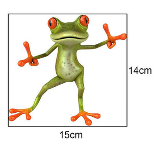 3D Funny Frog Toilet Sticker