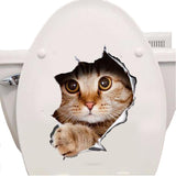 Cats 3D Toilet Sticker