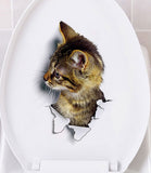 Cats 3D Toilet Sticker