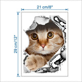 Cats 3D Toilet Sticker