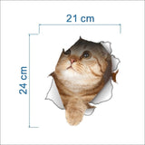 Cats 3D Toilet Sticker