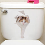 Cats 3D Toilet Sticker
