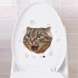 Cats 3D Toilet Sticker