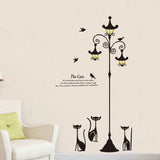 Cats Streed Lamp Sticker