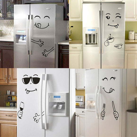 New 4 Styles Smile Face Wall Sticker