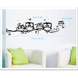Cute 5 Owls Wall Sticker