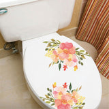 Colorful Flowers Toilet Sticker