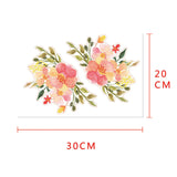 Colorful Flowers Toilet Sticker
