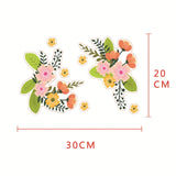 Colorful Flowers Toilet Sticker