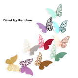 12pcs Pearl Paper Butterfly Wall Stickers